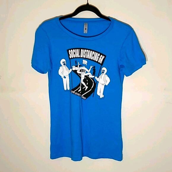 Next Level Apparel Tops - Next level covid-19 blue t-shirt. Size M